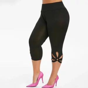 Women's Plus-Size Stretch Essential Legging Summer Elastic Waist Seamless Casual Leggings Short Pants Capri Leggins Mujer - Image 4
