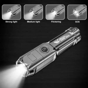 Powerful LED Flashlight Rechargeable USB 18650 Waterproof Zoom Fishing Hunting 100000 Lumens Tactical Flashlight LED Flashlight - Image 5