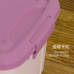 New Large Size Pink/blue Household Solid Color Plastic Thickened Clothes Cosmetic Storage Box Toy Finishing Box Desk Organizer - Image 3