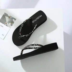 Flip Flops Women Summer Outside Flat Bottomed Beach Shoes Sandals Shoes for Women Slippers Slipper Sandal Low (1cm-3cm) EVA - Image 2