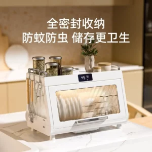 Household drying integrated fully automatic disinfection cabinet small storage rack kitchen tableware ultraviolet disinfection - Image 3