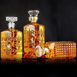 800-1000ml High-grade Square Decanter Dispenser Crystal Glass Bottle Wine With Screw Cap Aerator Mirror Jug Gift Bar Decoration - Image 6