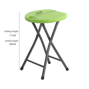 Folding Stool Household Plastic Round Bench Outdoor Portable Barstool Simple Dining Stools Student Dormitory Chair Spare Chairs - Image 6