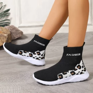 Designer Shoes for Women High-top Sock Sneakers Women Trendy Sports Shoes Women Mesh Breathable Jogging Walking Ladies Shoes - Image 3