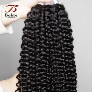 100% Human Hair Bulk for Braiding 1 Bundle Jerry Curly Natural Black Indian Remy Human Boho Braiding Hair Bulk Extensions Bobbi - Image 2