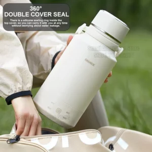 OIDIRE New Portable Electric Kettle 2 Cover Insulated Water Cup Water Boiler 1L Temperature Adjustment Kettle for Travel 220V - Image 5