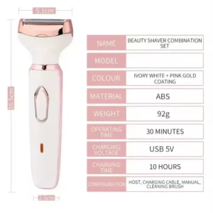 4 in 1 Electric Lady Shaver Body Hair Removal Epilator Painless Cordless Trimmer Razor Gifts for Women Home Appliances - Image 3