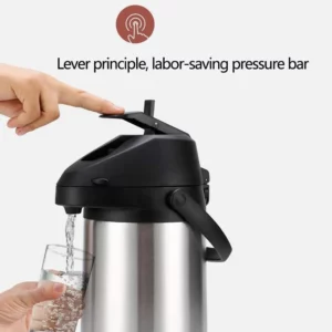 Airpot Thermos Coffee Carafe Insulated Inox Stainless Steel Coffee Beverage Dispenser with Pump Thermal Vacuum Jug Termo - Image 2