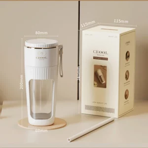 340ML portable Juicer Wireless with straw Electric Blender for juice milkshake ce cube food supplement Smoothie Mixer - Image 6
