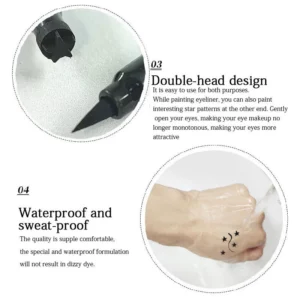2 IN 1 Butterfly Seal Eyeliner Pen Star Moon Stamp Long-Lasting Waterproof Black Liquid Eye Liner Pencil Eyes Makeup Cosmetic - Image 5