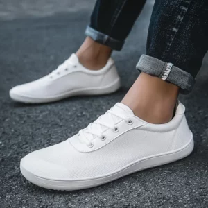 2024PINGKEE wide toe square footed men's simple barefoot shoes with a zero drop sole Crossfit leather sports shoes for men shoes - Image 4