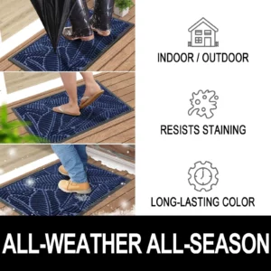 Olanly Door Mats Indoor Outdoor Dirt Trapper Non-Slips Entrance Mat Washable Mats For Entryway Front Door Garden Door Mats Rugs - Image 4