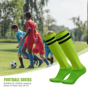 1 Pair Football Sports Socks Long Knee Cotton Spandex Kids Legging Stockings Soccer Baseball Ankle Adults Children Socks - Image 2