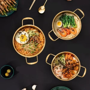 Gold Stainless Steel Kitchen Stew Pots Saucepan with Cover Durable Non-Stick Cooking Cookware Set for Induction Cooker - Image 6