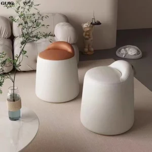GUIG Modern Light Luxury Home Bedroom Rotating Makeup Stool Girls' Dressing Stool Simple Dressing Table Stool Round Stool - Image 2