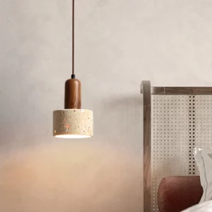 Popular Wabi Sabi Travertine Droplight Over Dining Desk Kitchen Island Yellow Marble Restaurant Decor Pendant Lamp Bedside - Image 2
