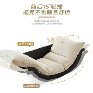 Lazy Swinging Chair Living Room Home Leisure Single Sofa Banana Boat Balcony Small House Rental House Folding Nap Lounge Chair - Image 3