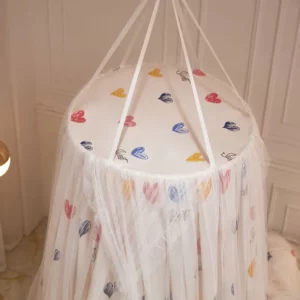 New Folded Bed Canopy Mosquito Net for Girl Women Bedding Romantic Black Yarn 2 Layers Round Dome Tent Curtain Room Decor - Image 6