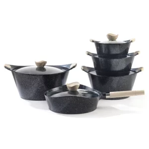 Custom 15 Piece Ceramic Non-Stick Coating Induction Bottom Sauce Pan / Soup Pot /Deep Fry Pan Cookware Set - Image 6