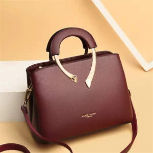 GENUINE VANDERWAH High Quality Leather Casual Tote Luxury Handbags Women Bags Designer Shoulder Crossbody Bags for Women 2021 - Image 2