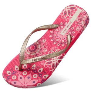 New Women Summer Bohemia Beach Sandals Flat Flip Flops Ladies Fashion Slippers Indoor Shoes Silver Floral Slides - Image 5