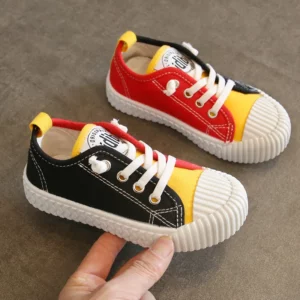 zapatillas 2023 Mixed Color Sneakers Canvas Shoes Low Top Girls Shoes Board Shoes Boys Soft Sole Casual Shoes Non Slip Kid Shoes - Image 3