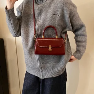 LEFTSIDE Small PU Leather Crossbody Bags Lady with Short Handle Flap Shoulder Bag for Women 2024 Designer Y2K Ladies Handbags - Image 4