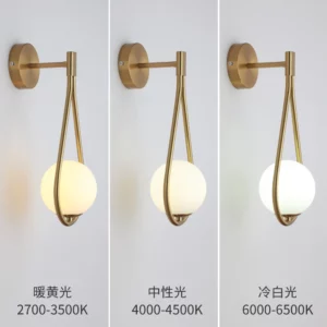 Nordic Creative Luxury Glass Ball LED Wall lamp Living room Metal Modern Minimalist Bedside Wall light Bedroom Lighting Fixtures - Image 4