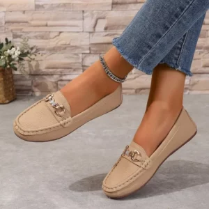 Women's Casual Slip on Mary Jane Shoes 2025 Spring Autumn New Fashion Round Toe Solid Soft Sole Flat Loafers Zapatos De Mujer - Image 3