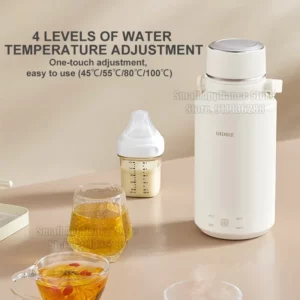 OIDIRE New Portable Electric Kettle 2 Cover Insulated Water Cup Water Boiler 1L Temperature Adjustment Kettle for Travel 220V - Image 4