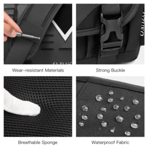 OZUKO Men Shoulder Bag High Quality Large Messenger Bags Male Water Resistant Handbag Outdoor Short Trip Crossbody Bag - Image 6