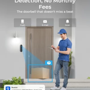 Reolink 2K Battery Video Doorbell 4MP WiFi Video Intercom Wired/Battery Power Door Bell Local Storage Encryption with Home Hub - Image 4