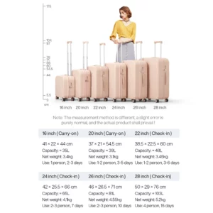 Mixi Puristic Design Travel Luggage Rolling Wheel Hardside Women Suitcase Men Trolley Case 16 20 Carry On/Big 22 24 26 28 Inch - Image 6