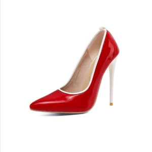 ORCHA LISA Women Pumps 2021 New Pointed Toe 12.5cm High Thin Heels Patent Leather Sexy Size 47 Date Office Summer C2229 - Image 3