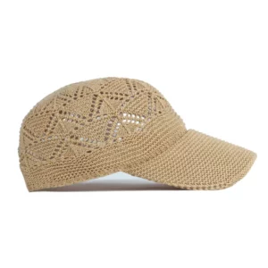 Summer Women's Hollow baseball cap Breathable Knit Hat Holiday Mesh Hat Adjustable Cap Sun Hat - Image 5