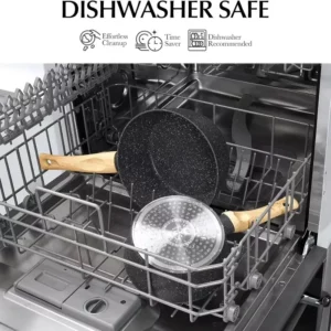 Nonstick Saucepan with Lid Kitchen Soup Pot Cooking Pot Cookware Thick Non-stick White Marble Milk Noodle Pot Easy to Clean - Image 5