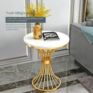 Nordic Marble round side table living room sofa corner tables INS Business reception coffee table negotiating Luxury furniture - Image 5