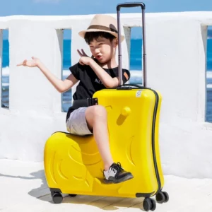 Children Spinner Wheels Suitcase Can Sit Travel Suitcase Cute Pony Cartoon Rolling Luggage Students Multifunction Trolley Case - Image 4