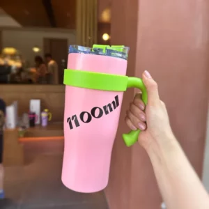 Kawaii Sainless Steel Tumbler For Coffee Car Mug Freeze Thermos 1100ml Cute Thermal Water Bottle With Straw Keep Cold Hot Cup - Image 5