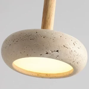 Stone Pendant Lamp Wood Hanging Light for Bedroom Bedside Light Dining Table Small Light Home Decoration - Image 3