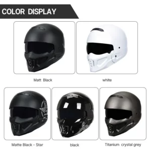 Classic Style Matt Black Scorpion Helmet Detachable Multi-purpose Combination Motorcycle Locomotive Capacete De Moto Masculino - Image 5