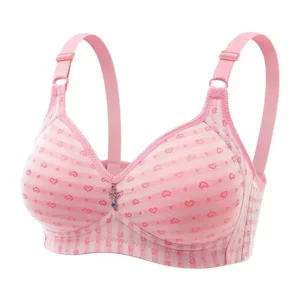 Push Up Bras for Women Large Size Underwear C D Bra Woman Wireless Bralette Ladies Large Push Bra Love Heart Printed Bras - Image 5