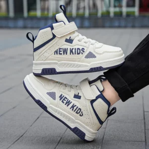Winter Warm Kids Sneakers Boys Girls Skateboard Shoes Plush High Top Fashion Children Sports Tennis Walking Casual Warm Shoes - Image 3
