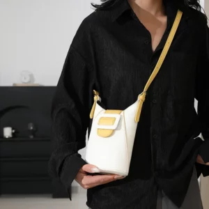 Fashion Small Crossbody Bags Women Small PU Leather Shoulder Messenger Bag For Girls Pink Bolsas Ladies Phone Purse Bucket Bag - Image 4