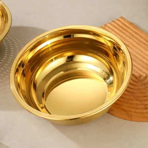 Stainless Steel Drain Basket Colander with Bowl Dish Basin Kitchen Accessory Rice Drainer Gadget Golden Fruit Mesh Strainer - Image 3