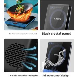 Induction Cooker 220V Household High-firepowerHot Pot Battery Stove Electromagnetic CookerHigh-power Cooking Hot Pot - Image 2