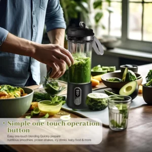 2024 New Portable Multifunctional High-Power Juicer Strong Motor Fast Crush 4000mAh Battery Indoor Outdoor Dual-use Juice Cup - Image 4