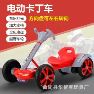 Children's Electric Go-kart Large Battery Charging Double-wheel Drive Can Sit on The Square Four-wheeler Outdoor Lights - Image 3