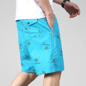 2025 New Summer Beach Shorts Men Fashion Print Casual 100% Cotton Shorts Men Plus Size Shorts 5XL Jogging Sweatpants Shorts - Image 2