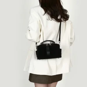 Women‘s Bag Quality Faux Suede Shoulder Bag Solid Double Zipper Fashion Messenger Bag 2025 Hot Sale Bags for Women Bolsa Mujer - Image 5